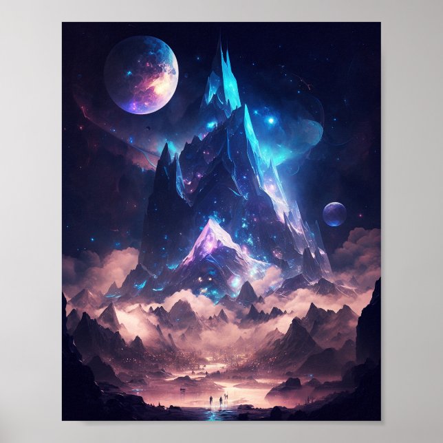 Poster Montagne De Cristal Imaginaire Paysage (Devant)