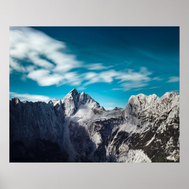 Poster Montagne de Jalovec en Slovénie (Devant)