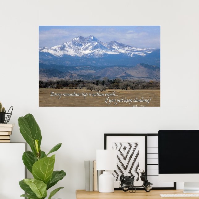 Poster Montagne de motivation (Bureau à domicile)