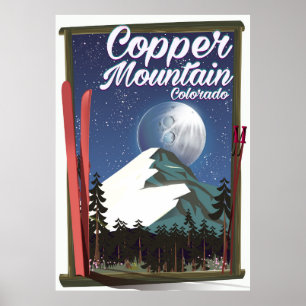 Poster Montagne d'en cuivre d'affiche de voyage du