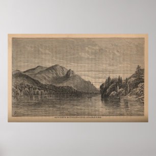 Poster Montagne des dents de scie - Étang supérieur Ausab