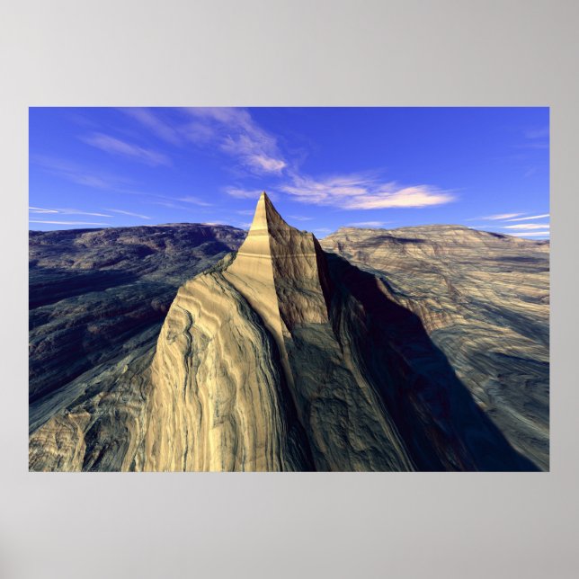 Poster Montagne érodée (Devant)