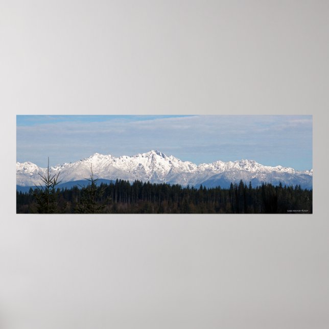 Poster Montagne olympique 36X12 (Devant)