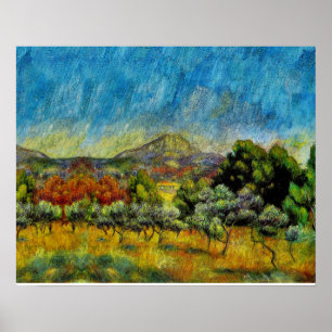 Poster "Montagne Sainte Victoire" par Renoir