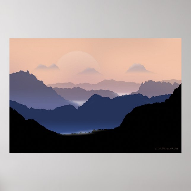 Poster Montagnes (Devant)