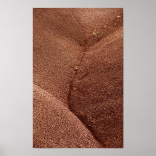 Poster Montagnes Abstraites peintes en rouge Oregon