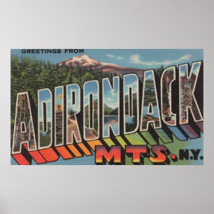 Poster Montagnes Adirondack, New York