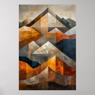 Poster Montagnes andines : Art Géométrique Abstrait