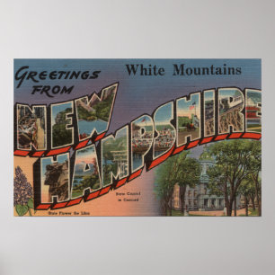 Poster Montagnes blanches, New Hampshire 3