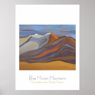 Poster Montagnes bleues de mission