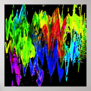 Poster Montagnes colorées