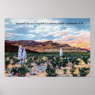 Poster Montagnes d'Alamogordo Nouveau Mexique Sacramento