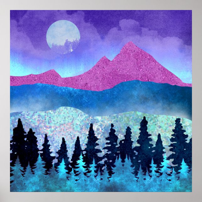 Poster Montagnes de Brume d'Améthyste (Devant)