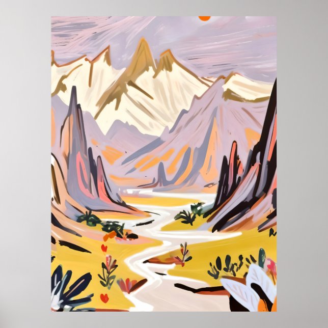 Poster Montagnes de lavande (Devant)