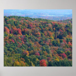 Poster Montagnes des Appalaches à l'automne