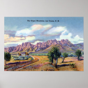 Poster Montagnes d'organe de Las Cruces Nouveau Mexique