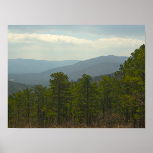 Poster Montagnes d'Ouachita, Oklahoma (Devant)