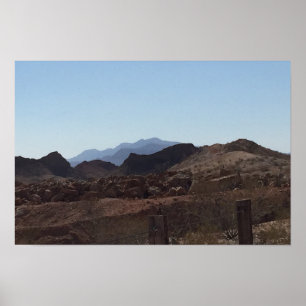Poster Montagnes du désert du Nevada