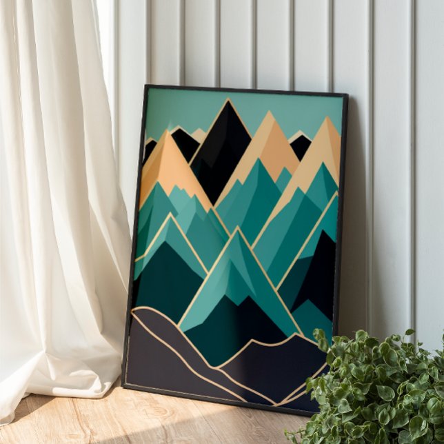Poster Montagnes du milieu du siècle (Créateur téléchargé)