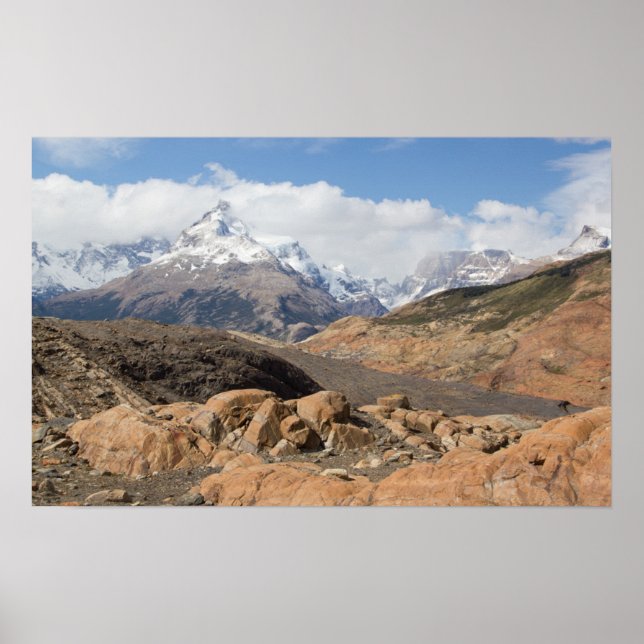 Poster Montagnes Enneigées (Devant)
