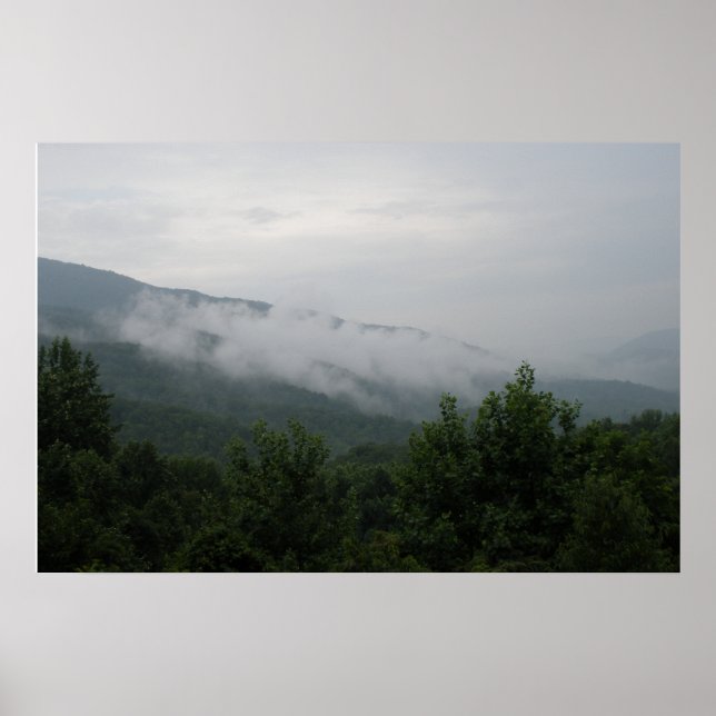 Poster Montagnes fumées (Devant)