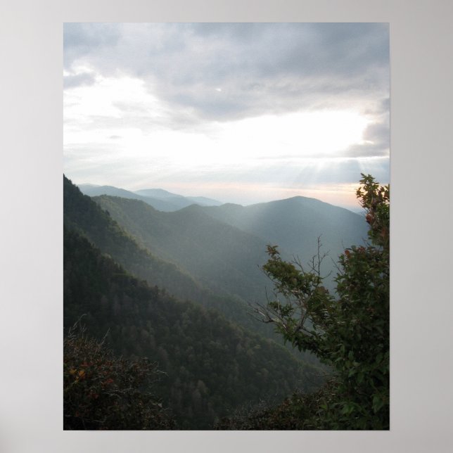 Poster Montagnes fumées 002 (Devant)