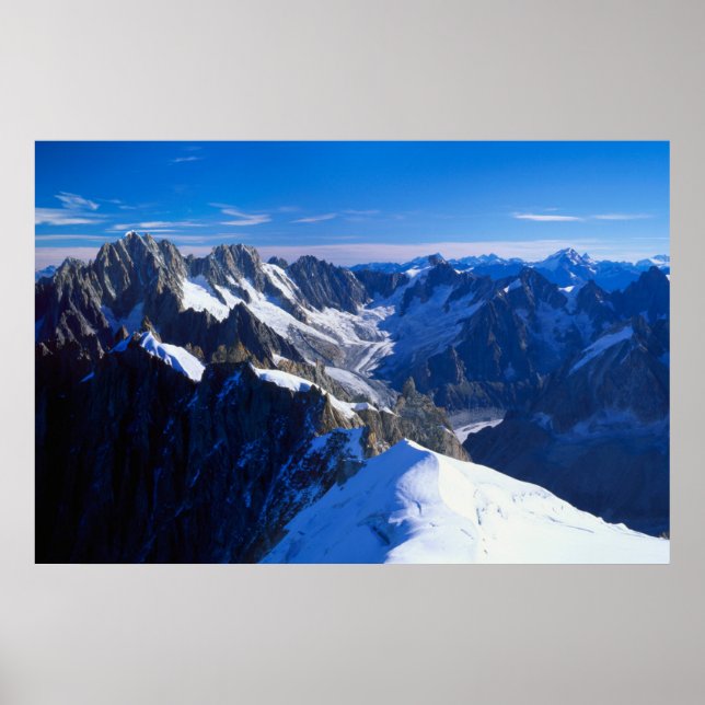Poster Montagnes | Mont Blanc, Alpes européennes (Devant)