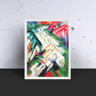 Poster Montagnes (Paysage) par Franz Marc, Art Vintage