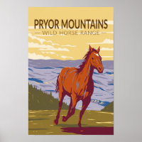 Montagnes Pryor Wild Horse Range Vintage