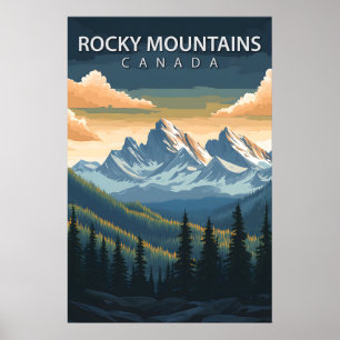 Poster Montagnes Rocheuses Canada Voyage Alberta & BC Pic