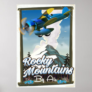 Poster Montagnes Rocheuses par avion !