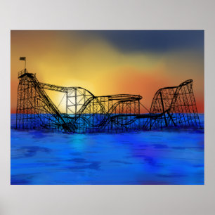 Poster Montagnes russes de Seaside Heights