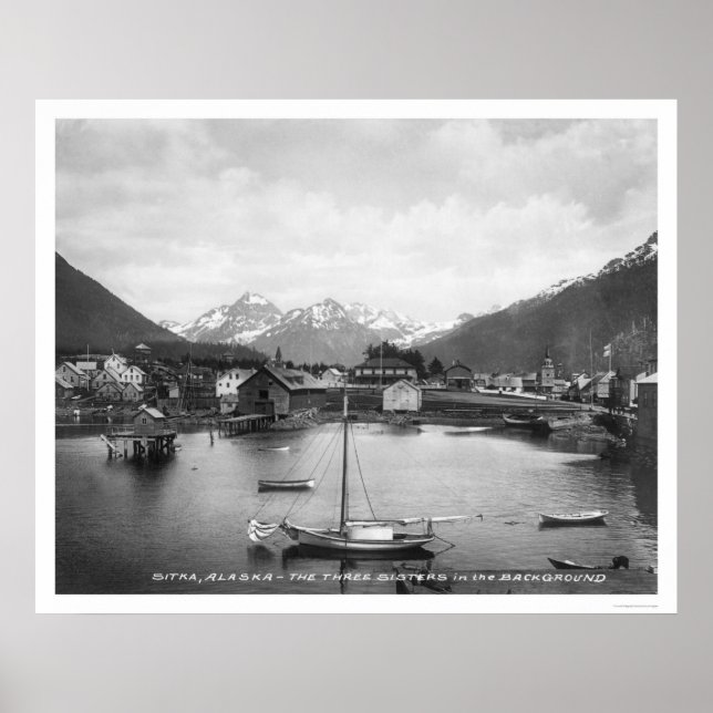 Poster Montagnes Trois Soeurs Sitka 1912 (Devant)