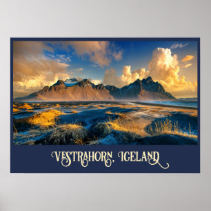 Poster Montagnes Vestrahorn, Islande