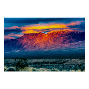 Poster Montagnes Vierges Coucher de soleil brillant