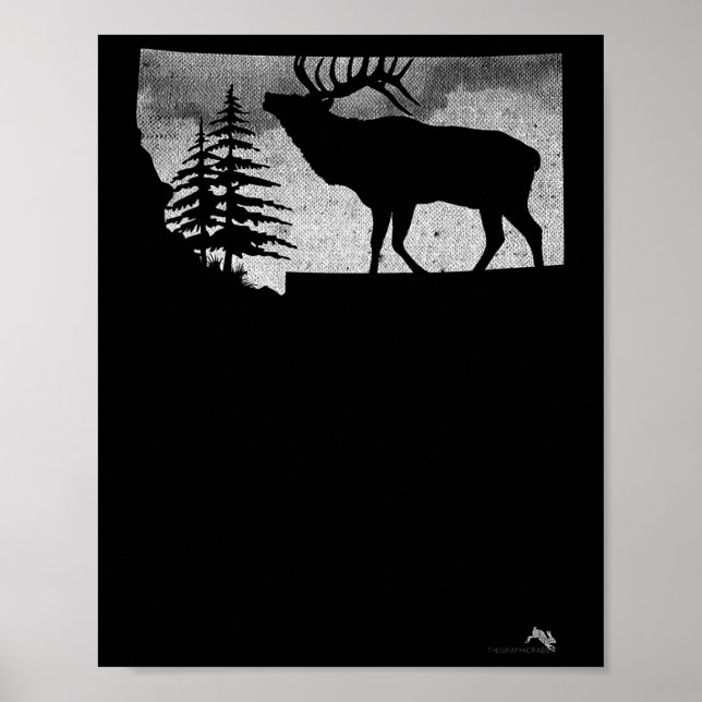 Poster Montana Elk Hunter (Devant)