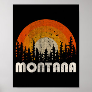 Poster Montana - nature drôle vintage randonnée 60s 70s 8