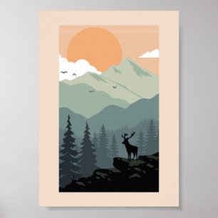 Poster Montana Paysage Art Photos Vintages Ancienne esthé