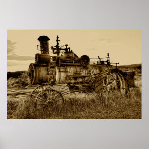 POSTER MONTANA STEAM TRACTOR
