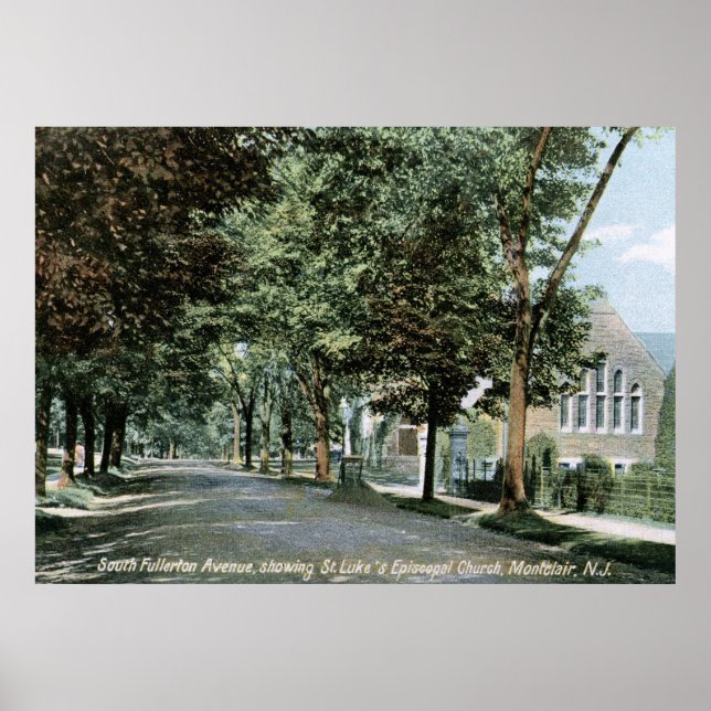 Poster Montclair, New Jersey 1908 Vintage (Devant)