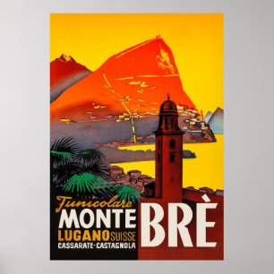 Poster Monte Brè, Lugano, Suisse
