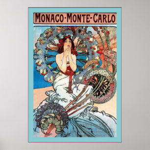 Poster Monte-Carlo ~ Alphonse Mucha