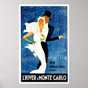 Poster Monte-Carlo Monaco Glamour Art