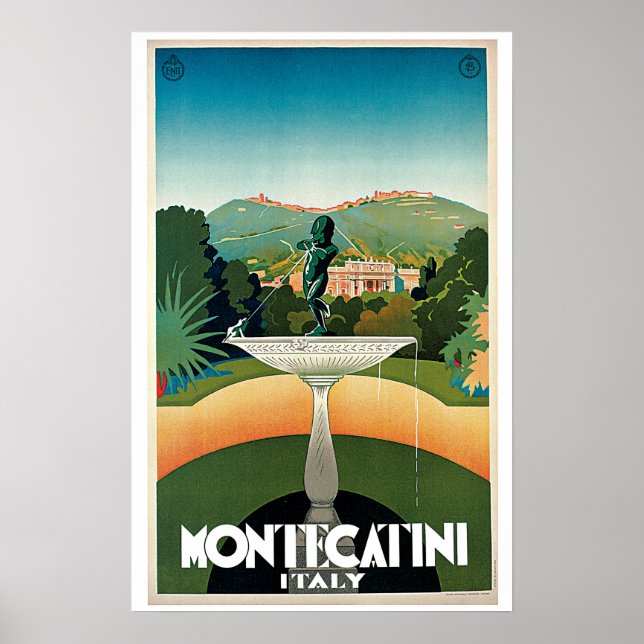 Poster Montecatini Italie Vintage Italie Voyage italien (Devant)