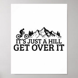 Poster Montée drôle de vélo de montagne Mtb cyclisme cycl