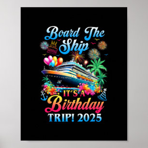 Poster Monter à Bord C'est Un Voyage D'anniversaire 2025 
