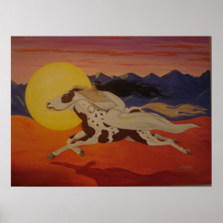 Poster Monter avec le soleil