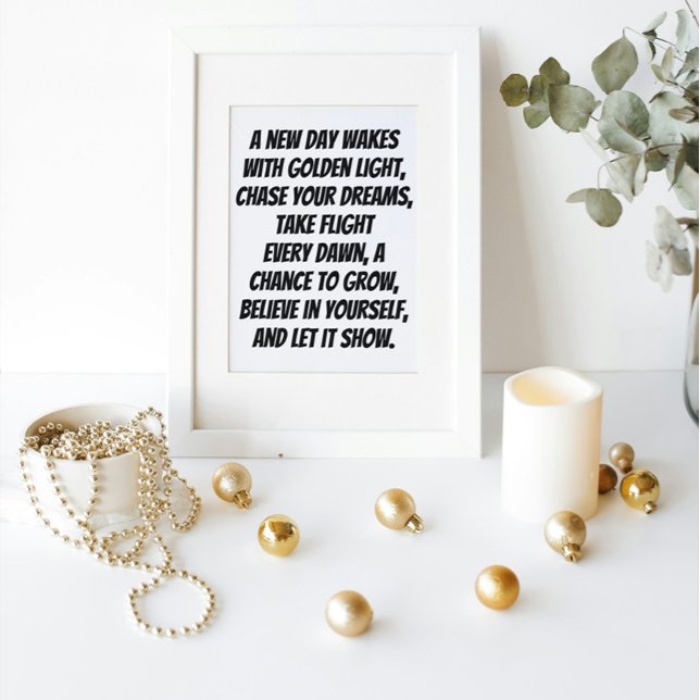 Poster Monter et briller Inspirational Mini Poem (Créateur téléchargé)