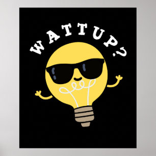 Poster Monter Funny Electric Bulb Pun Dark BG