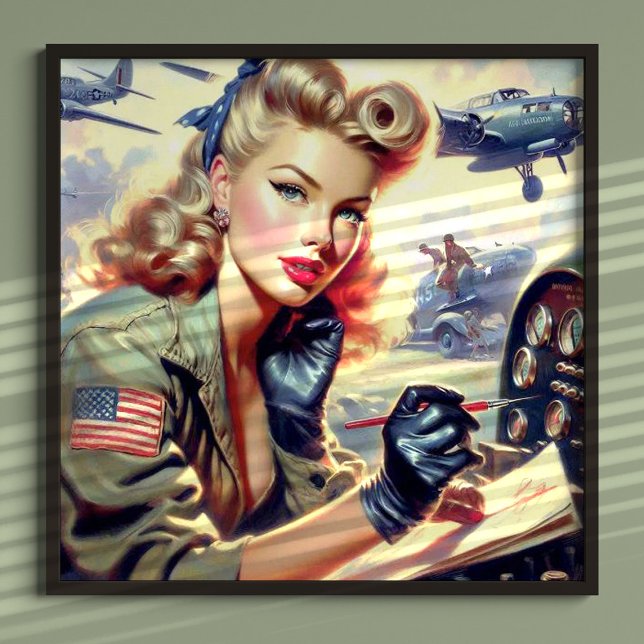 Poster Monter le pilote vintage (Créateur téléchargé)